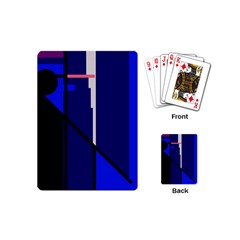 Blue Abstraction Playing Cards (mini)  by Valentinaart