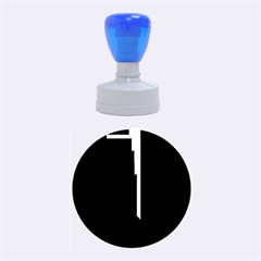 Blue Abstraction Rubber Round Stamps (medium)