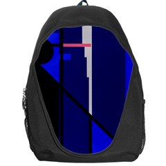 Blue Abstraction Backpack Bag by Valentinaart