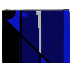 Blue Abstraction Cosmetic Bag (xxxl)  by Valentinaart