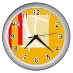 Basketball Wall Clocks (Silver)  Front