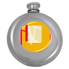 Basketball Round Hip Flask (5 Oz) by Valentinaart