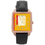 Basketball Rose Gold Leather Watch  Front