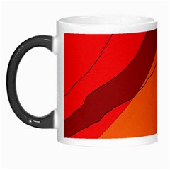 Red And Orange Decorative Abstraction Morph Mugs by Valentinaart