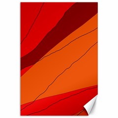 Red And Orange Decorative Abstraction Canvas 12  X 18   by Valentinaart