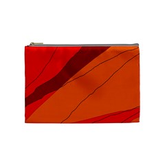 Red And Orange Decorative Abstraction Cosmetic Bag (medium)  by Valentinaart