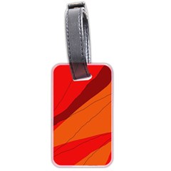 Red And Orange Decorative Abstraction Luggage Tags (two Sides) by Valentinaart