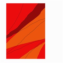 Red And Orange Decorative Abstraction Large Garden Flag (two Sides) by Valentinaart