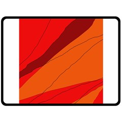 Red And Orange Decorative Abstraction Double Sided Fleece Blanket (large)  by Valentinaart