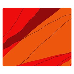 Red And Orange Decorative Abstraction Double Sided Flano Blanket (small)  by Valentinaart