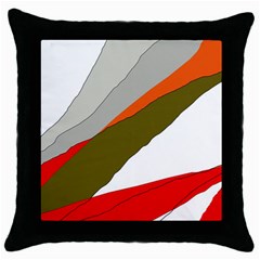 Decorative abstraction Throw Pillow Case (Black)