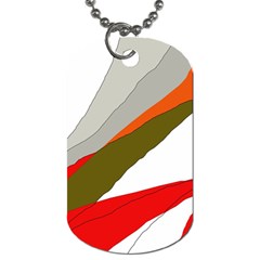 Decorative Abstraction Dog Tag (one Side) by Valentinaart