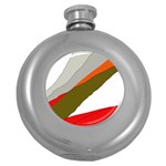 Decorative abstraction Round Hip Flask (5 oz) Front