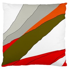 Decorative Abstraction Large Cushion Case (two Sides) by Valentinaart