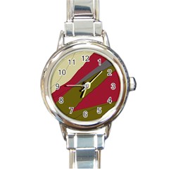 Decoratve Abstraction Round Italian Charm Watch by Valentinaart