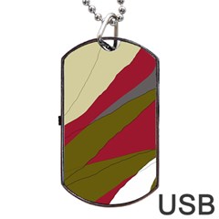 Decoratve Abstraction Dog Tag Usb Flash (two Sides)  by Valentinaart