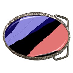 Purple And Pink Abstraction Belt Buckles by Valentinaart