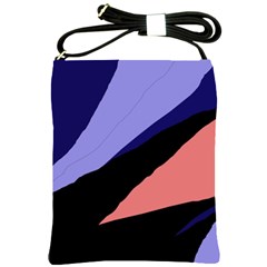 Purple And Pink Abstraction Shoulder Sling Bags by Valentinaart