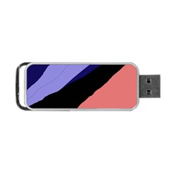 Purple And Pink Abstraction Portable Usb Flash (two Sides) by Valentinaart