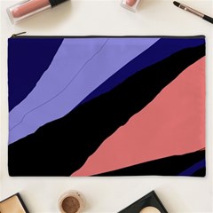 Purple And Pink Abstraction Cosmetic Bag (xxxl)  by Valentinaart