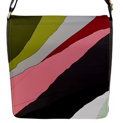 Colorful Abstraction Flap Messenger Bag (s) by Valentinaart