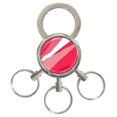 Pink Abstraction 3-ring Key Chains by Valentinaart