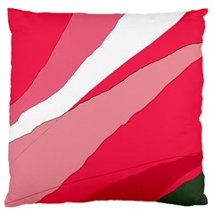 Pink Abstraction Large Cushion Case (one Side) by Valentinaart