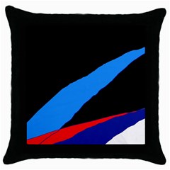 Colorful Abstraction Throw Pillow Case (black) by Valentinaart