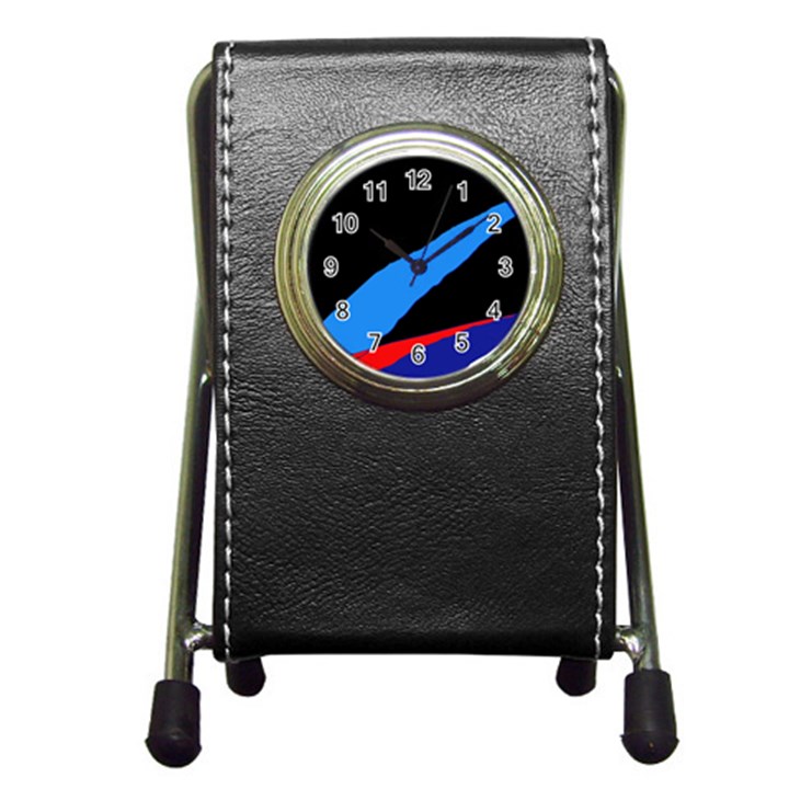 Colorful abstraction Pen Holder Desk Clocks