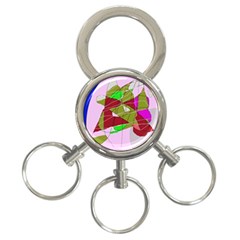 Flora Abstraction 3-ring Key Chains by Valentinaart