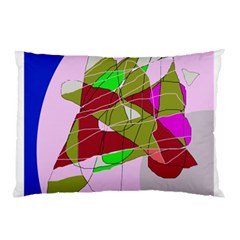 Flora Abstraction Pillow Case by Valentinaart