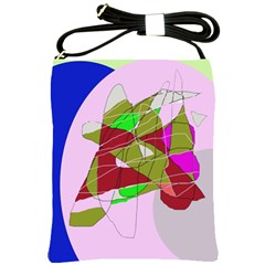 Flora Abstraction Shoulder Sling Bags by Valentinaart