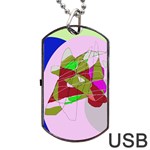 Flora abstraction Dog Tag USB Flash (One Side) Front