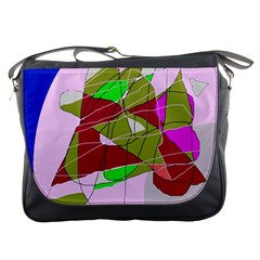 Flora Abstraction Messenger Bags by Valentinaart