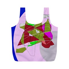 Flora Abstraction Full Print Recycle Bags (m)  by Valentinaart