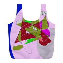 Flora Abstraction Full Print Recycle Bags (l)  by Valentinaart