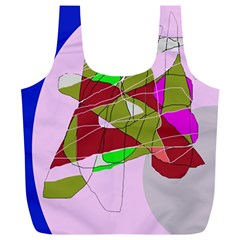 Flora Abstraction Full Print Recycle Bags (l)  by Valentinaart