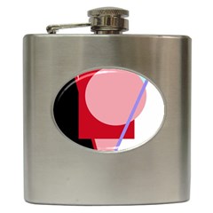 Decorative Geomeric Abstraction Hip Flask (6 Oz) by Valentinaart