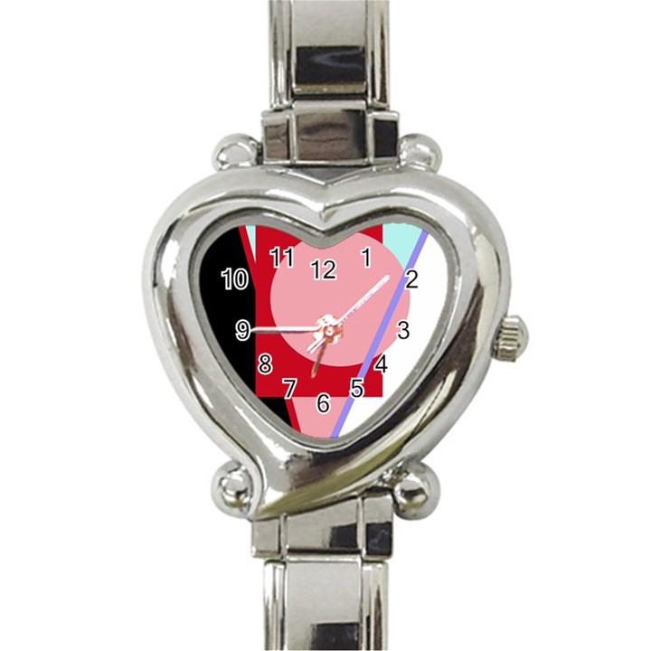 Decorative geomeric abstraction Heart Italian Charm Watch