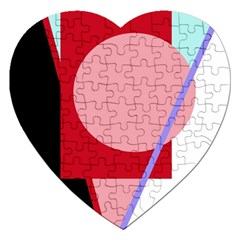 Decorative Geomeric Abstraction Jigsaw Puzzle (heart) by Valentinaart