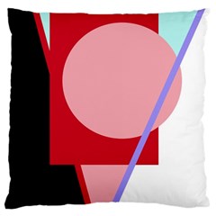 Decorative Geomeric Abstraction Large Cushion Case (one Side) by Valentinaart