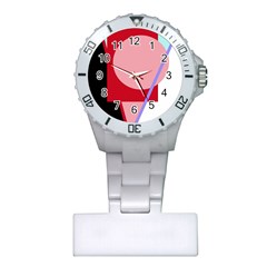 Decorative Geomeric Abstraction Plastic Nurses Watch by Valentinaart