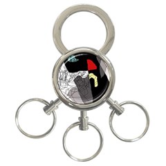 Decorative Abstraction 3-ring Key Chains by Valentinaart