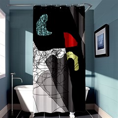 Decorative Abstraction Shower Curtain 36  X 72  (stall)  by Valentinaart