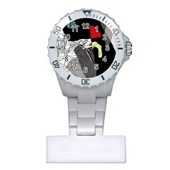 Decorative Abstraction Plastic Nurses Watch by Valentinaart