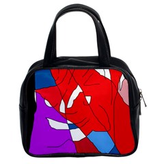 Colorful Abstraction Classic Handbags (2 Sides) by Valentinaart