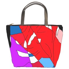 Colorful Abstraction Bucket Bags by Valentinaart