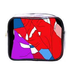 Colorful Abstraction Mini Toiletries Bags by Valentinaart