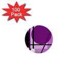 Purple geometrical abstraction 1  Mini Buttons (100 pack)  Front