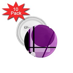 Purple Geometrical Abstraction 1 75  Buttons (10 Pack) by Valentinaart